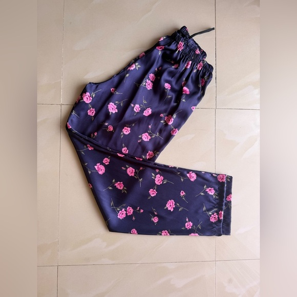 Floral Satin Pants pijama pant size M - Picture 10 of 16